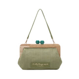 Le Pandorine Pochette Francy Con Chiusura In Legno Borsa Donna