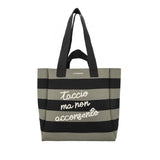 Le Pandorine Shopping Grande Jackie In Tela Con Doppio Manico Borsa Donna