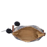 Le Pandorine Pochette Sunny In Tessuto Con Dettaglio Pom-Pon Borsa Donna
