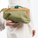 Le Pandorine Pochette Francy Con Chiusura In Legno Borsa Donna