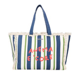 Le Pandorine Shopping Bag Mare Marina In Tessuto Borsa Donna