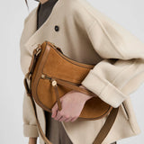 Borbonese Borsa a tracolla Donna Luna Bag Small Scamosciata
