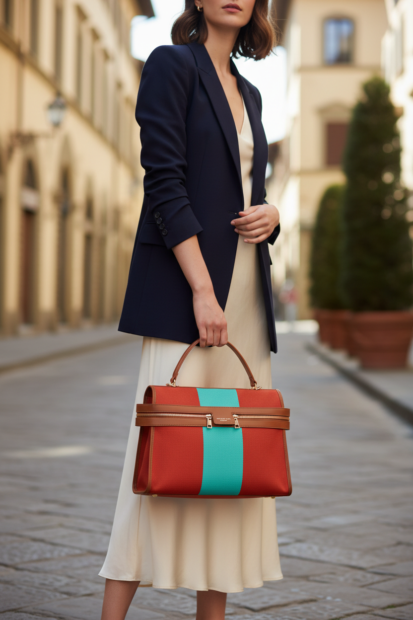 Bazaar Stripe Large - Cuoio Lifestyle