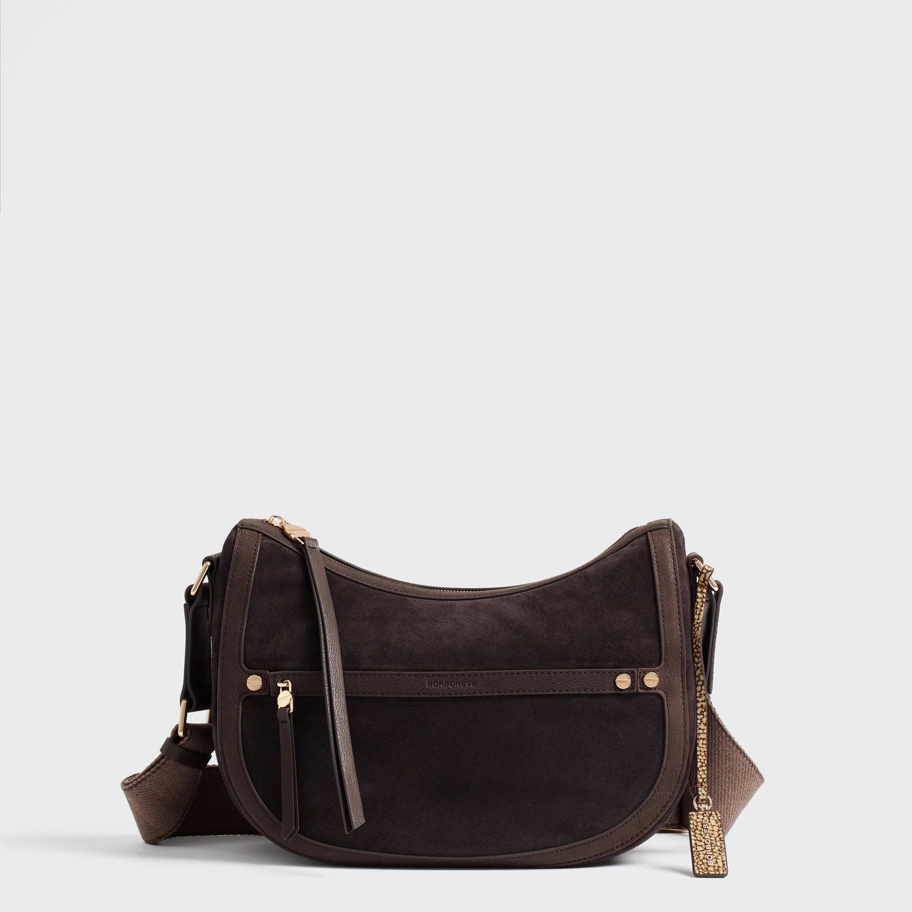 Borbonese Borsa a tracolla Donna Luna Bag Small Scamosciata