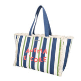 Le Pandorine Shopping Bag Mare Marina In Tessuto Borsa Donna