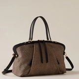 Borbonese Frame Borsa Bauletto Medium Borsa Donna